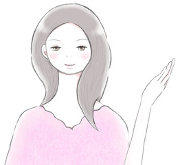 左手を差し出す女性A