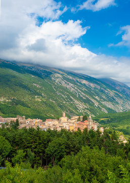 Majella National Park (Italy) - The summer in the Abruzzo mountain natural reserve, with Palena town.