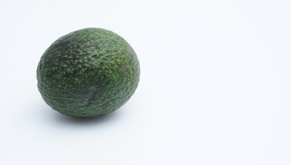 fresh avocado on the White background