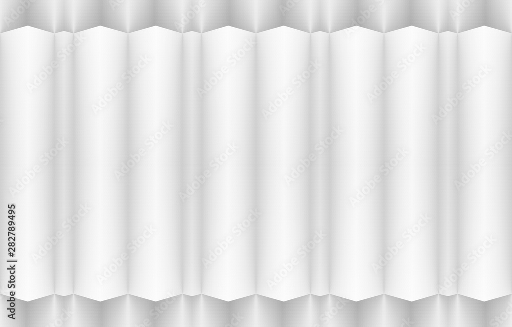 Poster 3d rendering. modern white minimal vertical parallel bar pattern design wall background.