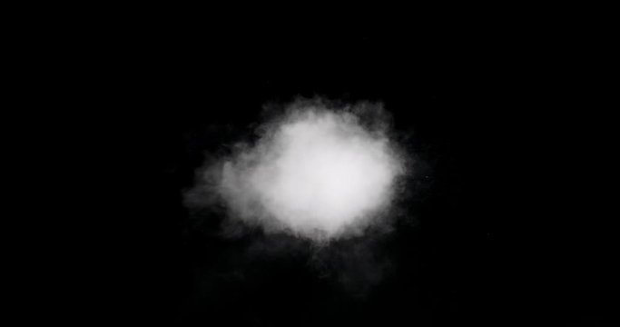 Abstract vapor spray on a black background
