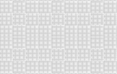 3d rendering. seamless white square grid art design pattern tile wall background.