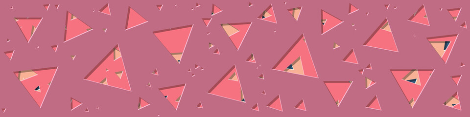 Abstract Generative Art color distributed triangle holes background illustration