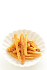 Japanese food, deep fried sweet potato