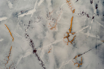 Close-up structure of gray stone with minerals