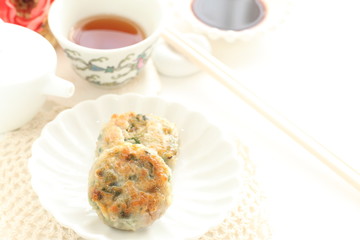 Chinese food, leek dumpling gyoza for Yum Cha 