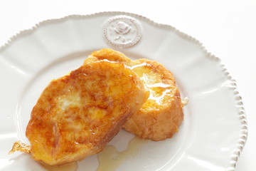Homemade honey French toast  for comfort food image