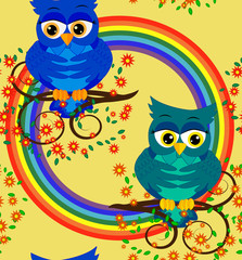 Two owls gays in love