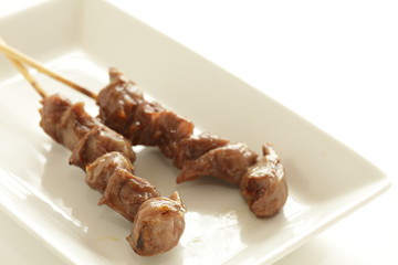 Japanese food, grilled gizzard Yakitori