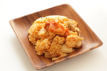 Korean food, Kimchi and chicken fried rice