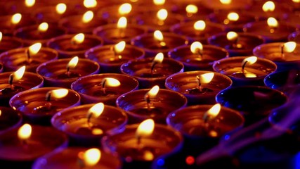 Lots of candles with shallow depth.