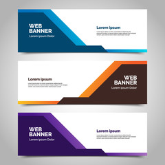 Naklejka premium Vector abstract geometric design banner web template.