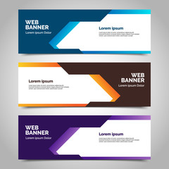 Vector abstract geometric design banner web template.