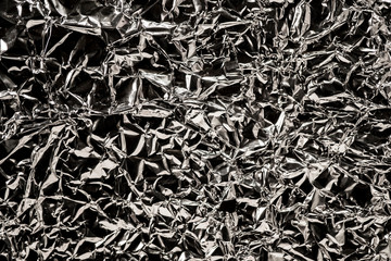 Texture of crumpled foil