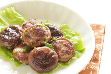 Japanese food ingredient, Stuffed Shiitake mushroom 