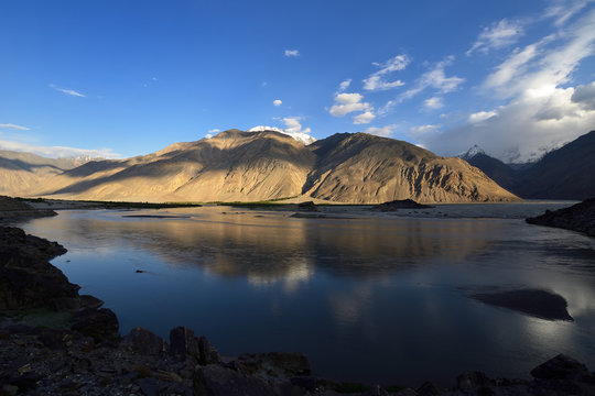 View on the Wakhan valley in the Pamir mountain inTajikistan.
