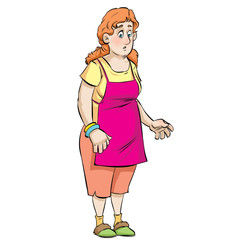 girl isolated on white background