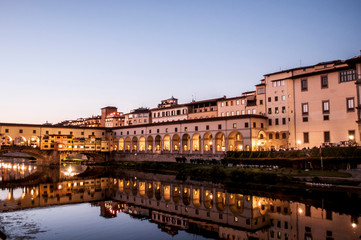 View of Ponte Vecchio in Florence Italy Tuscany