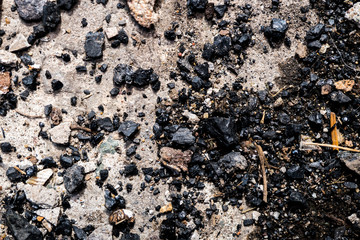 The texture of concrete