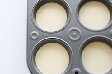 dough in mold for bakery image