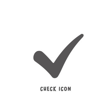 Check icon simple flat style vector illustration.