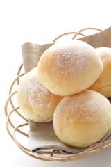 Freshness bread on basket for healthy breakfst image