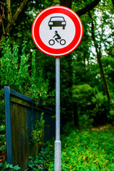 Dutch road sign prohibited  motor vehicles