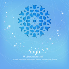 Vector background for yoga, meditation. Yoga studio template.