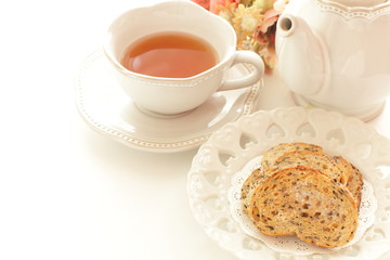 Homemade sesame rusk, baked sesame french bread
