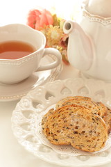 Homemade sesame rusk, baked sesame french bread