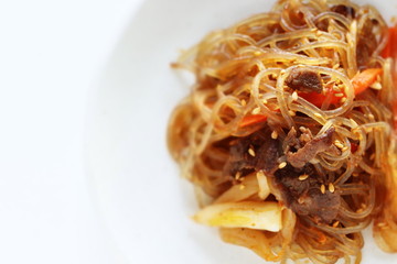 Korean food, beef and vegetable Japche