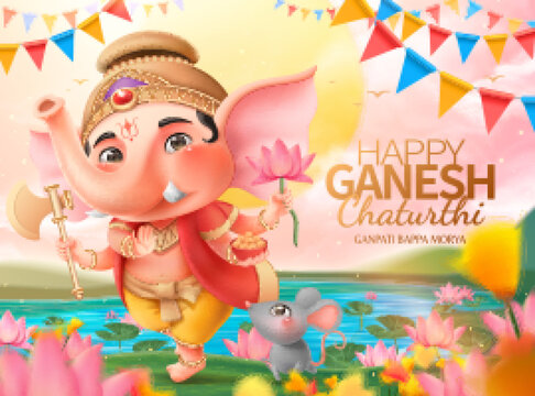 Happy Ganesh chaturthi design