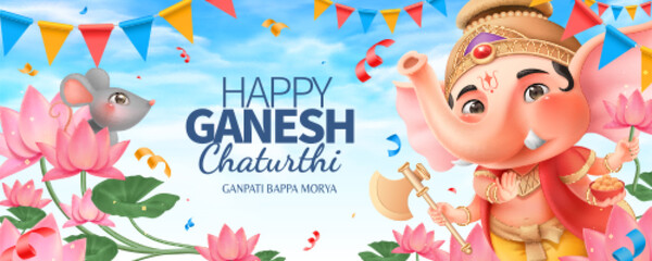 Ganesh Chaturthi Banner Photos Royalty Free Images Graphics