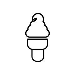 Ice cream icons. Summer dessert, tasty food