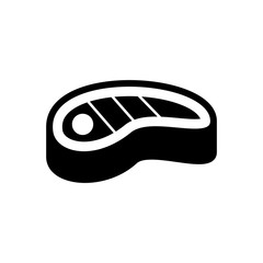 Meat icon vector logo template on white background