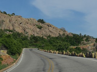 Road going up to the peak of Mt. Scott in Oklahoma