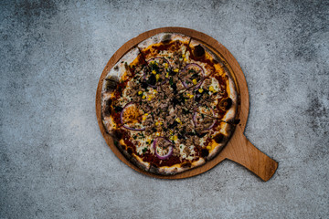 Delicious Pizza on a background