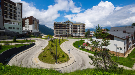 View of the Rosa Khutor mountain ski resort