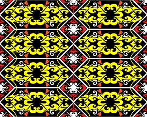 traditional Indonesian fabric motif. Seamless patern of   dayak culture. borneo pattern. vector design inspiration.   Creative textile for fashion or cloth with ethnic design