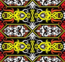 traditional Indonesian fabric motif. Seamless patern of   dayak culture. borneo pattern. vector design inspiration.   Creative textile for fashion or cloth with ethnic design