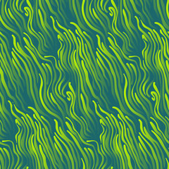 noddles algae seamless green