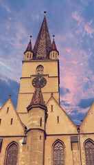 Sibiu, Romania. Evangelical Cathedral in the center of Sibiu, Transylvania