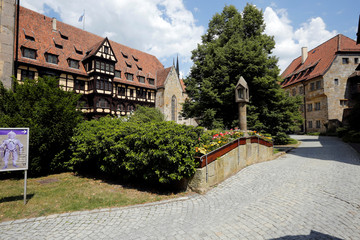 Fototapeta na wymiar Fürstenbau, Luther Church, Veste Coburg, Fortress, Walls, Towers, Coburg, Bavaria, Germany, Europe