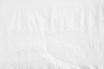 Closeup white crumpled thin toilet paper texture background.