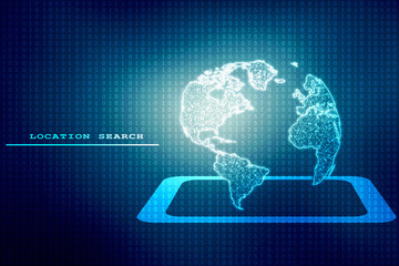 2d illustration world map abstract background