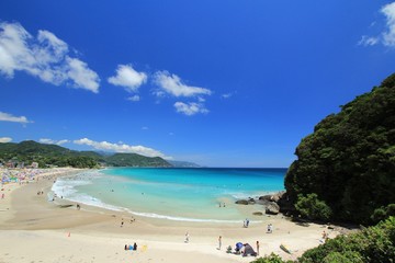 伊豆下田　夏の白浜大浜