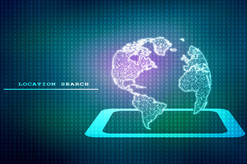 2d illustration world map abstract background