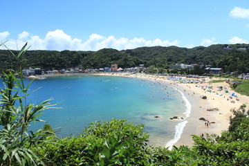 Naklejka premium 伊豆下田 夏の外浦海岸