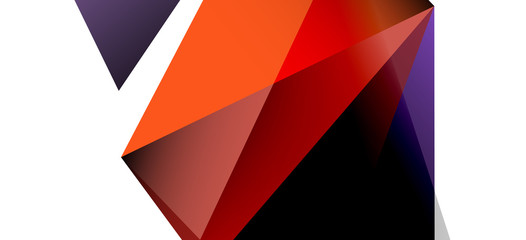 Vintage abstract template with triangle mosaic composition vecton white background. Simple design background. Modern flat design. Beautiful vector pattern.