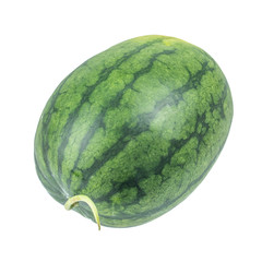 Delicious ripe watermelon (Citrullus lanatus) isolated on white background.concept of fresh fruit in the tropical.
